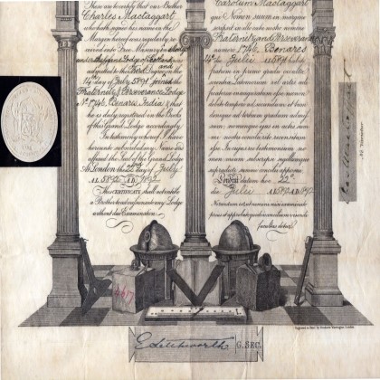 Image for Charles Mactaggart, Fraternity and Perseverance Lodge 1746, Benares, India.