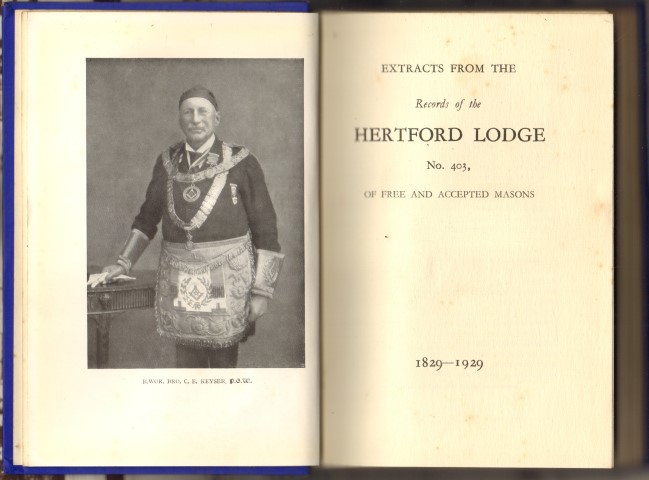Image for Extracts from the Records of the Hertford Lodge No. 403, Of free And Accepted Masons 1829 -1929 .