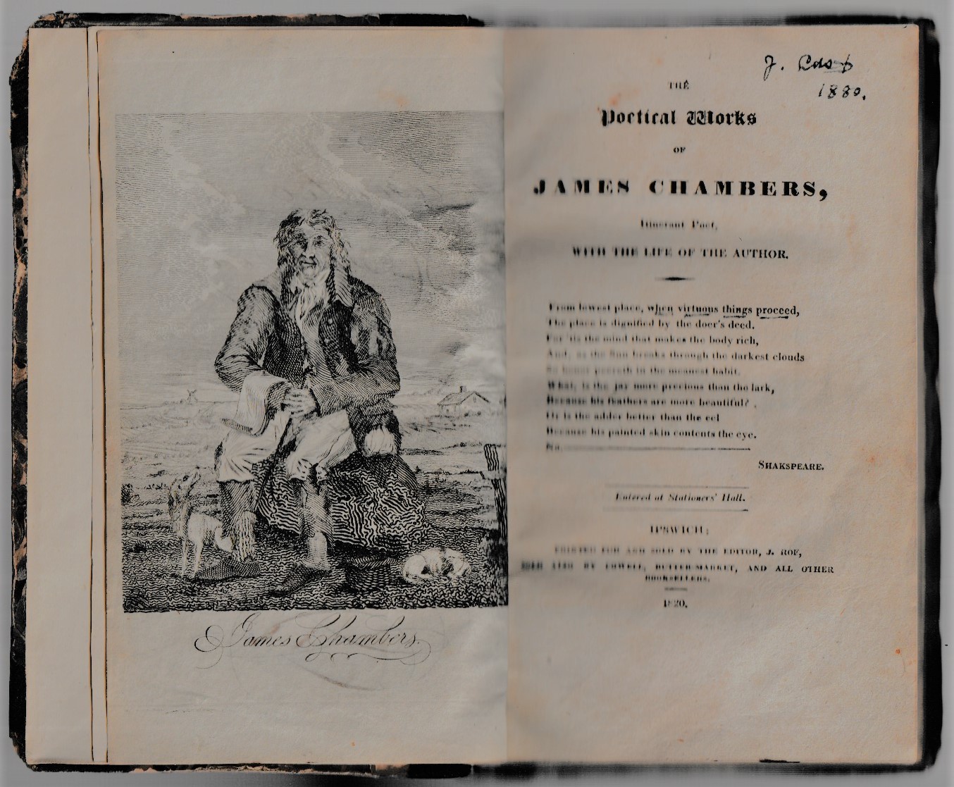 Image for The Poetical Works of James Chambers, Itinerant Poet, with the Life of the Author.