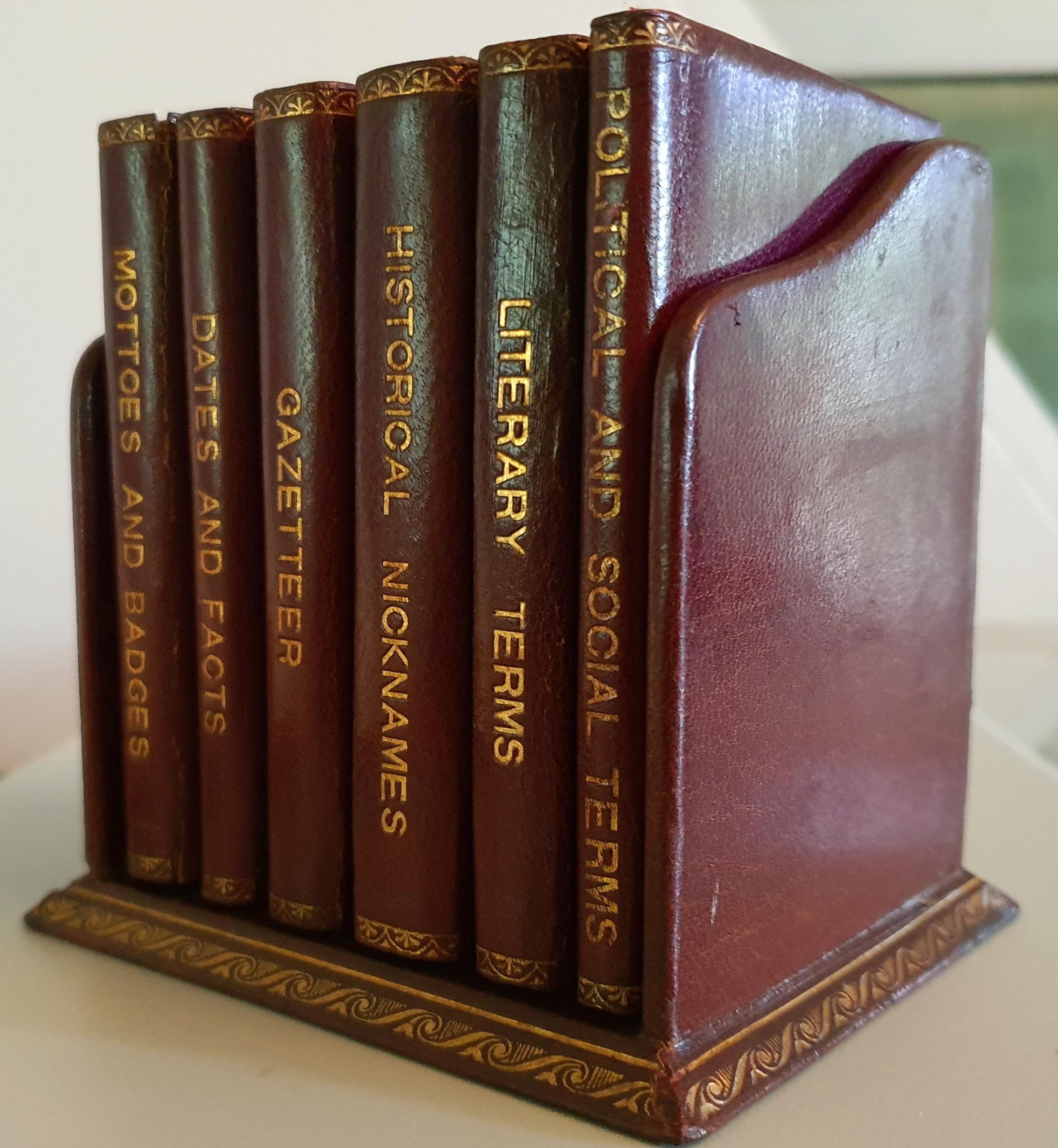 Image for Routledge's Miniature Reference Library. 6 volume set. Mottoes And Badges; Dates And Facts; A Gazetteer of the World; A Dictionary Of Literary Terms; Nicknames And Pseudonyms; The Newspaper Reader's Companion.