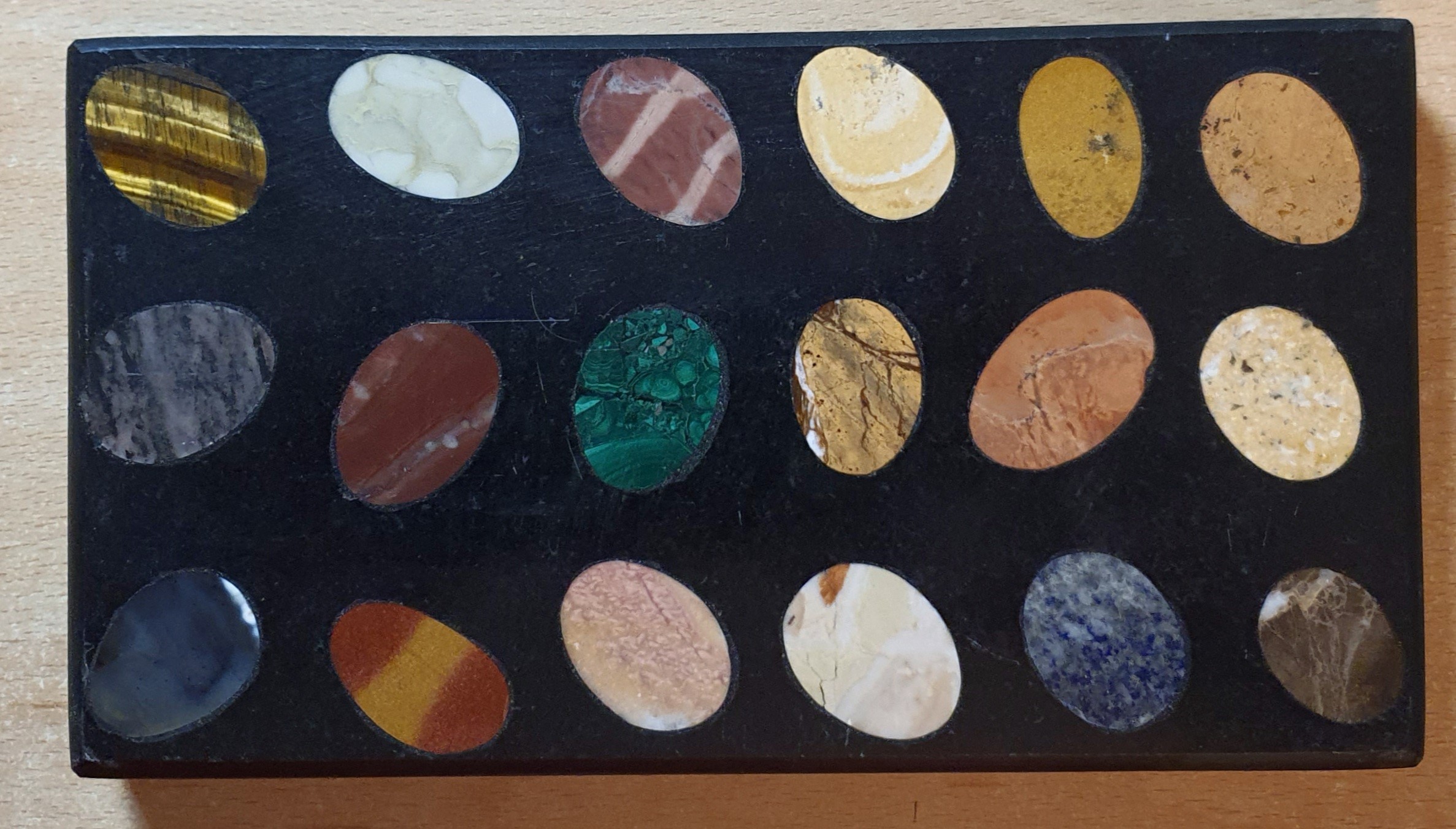 Image for Victorian Hardstone or Pietra Dura Specimen Desk Paperweight.