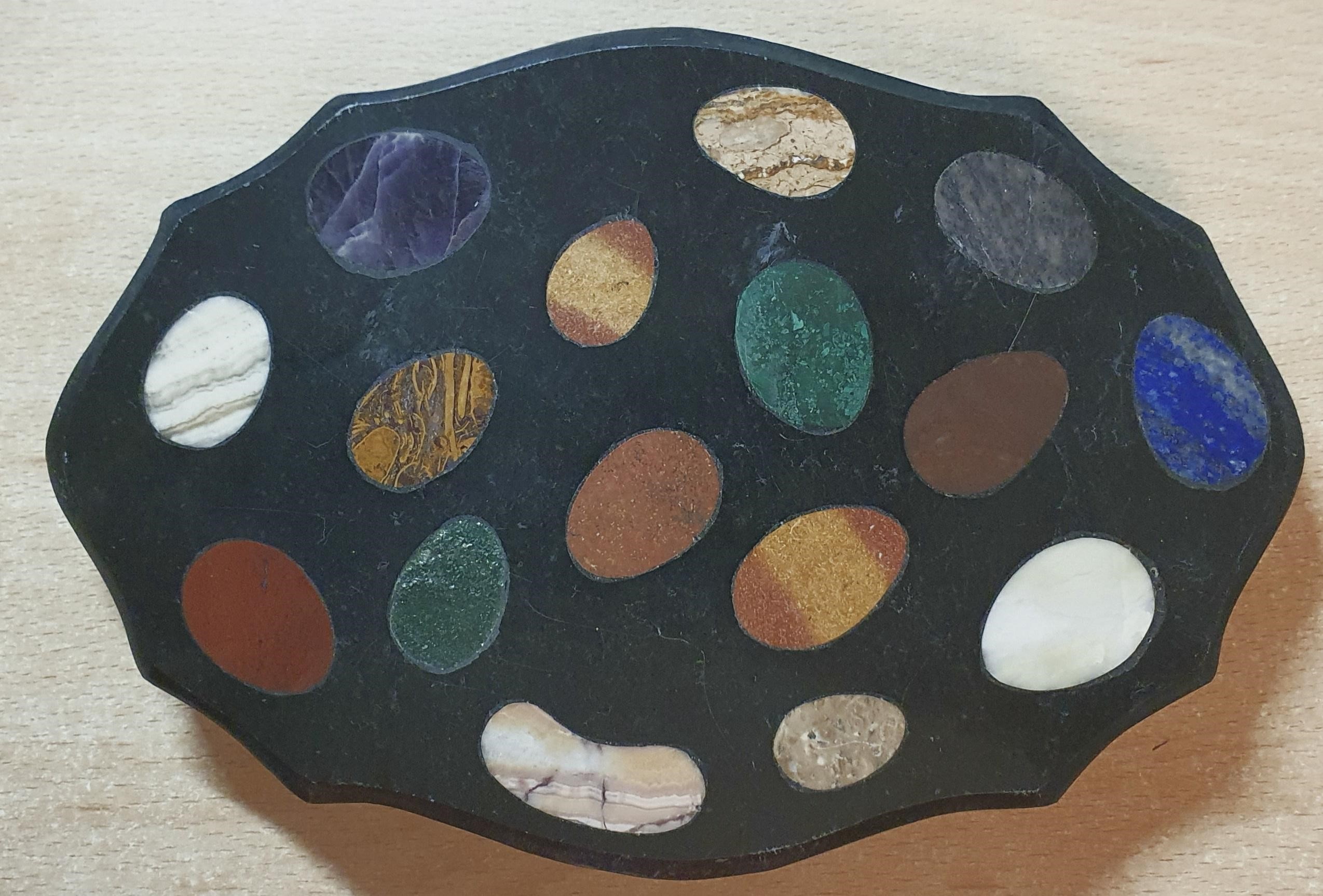 Image for Victorian Hardstone or Pietra Dura Specimen Desk Paperweight.