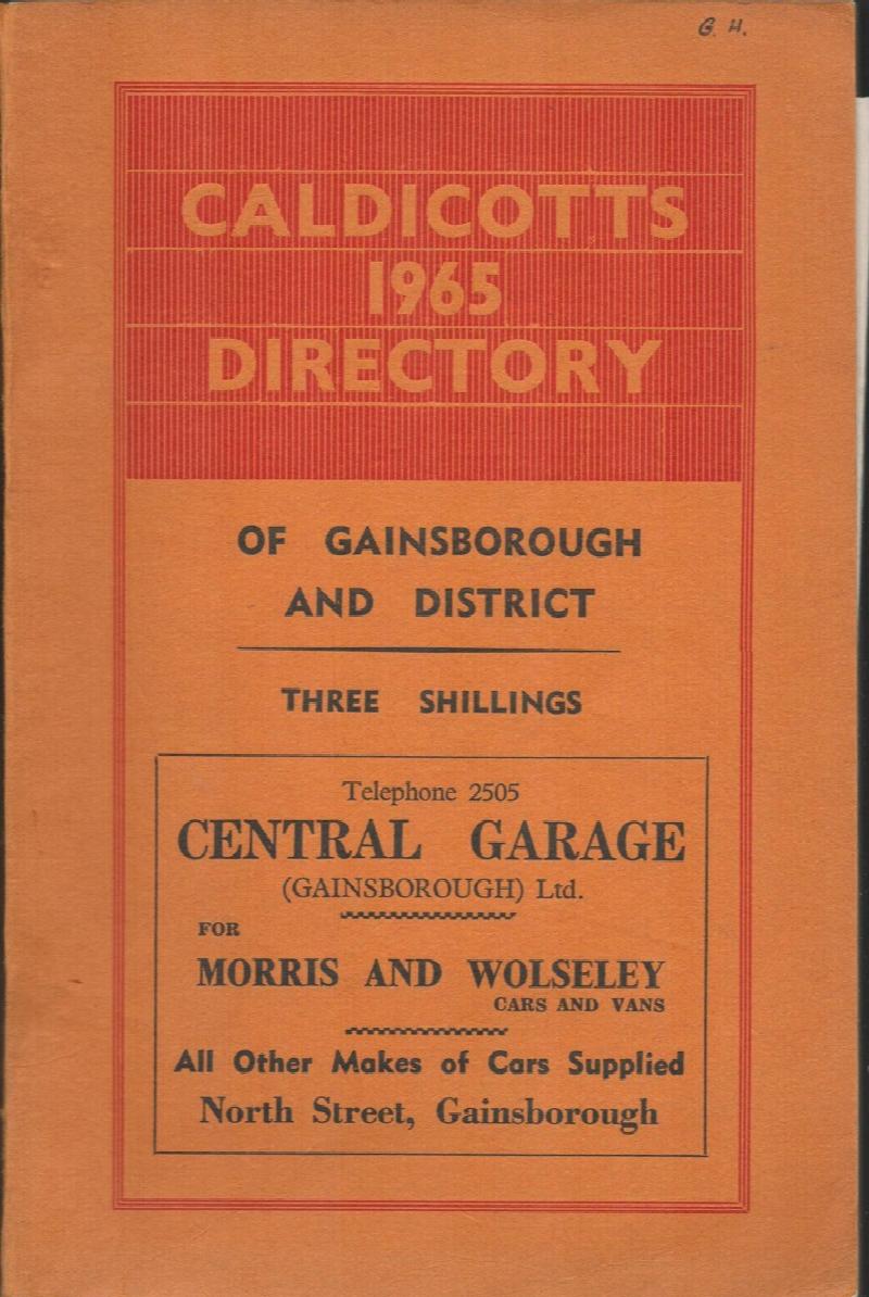 Image for Caldecotts' Directory Of Gainsborough And District 1965  Three Shillings.