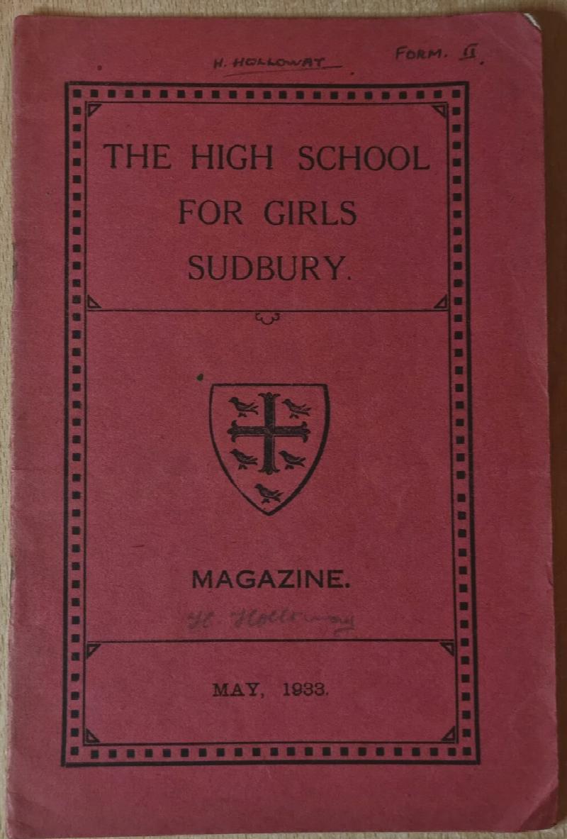 Image for The High School for Girls Sudbury Magazine. May , 1933 .