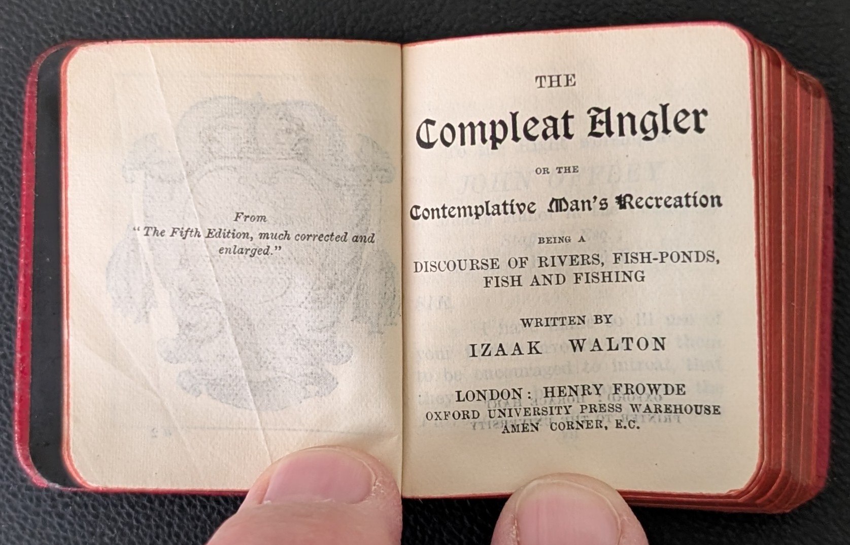 The Compleat Angler Or The Contemplative Man's Recreation .
