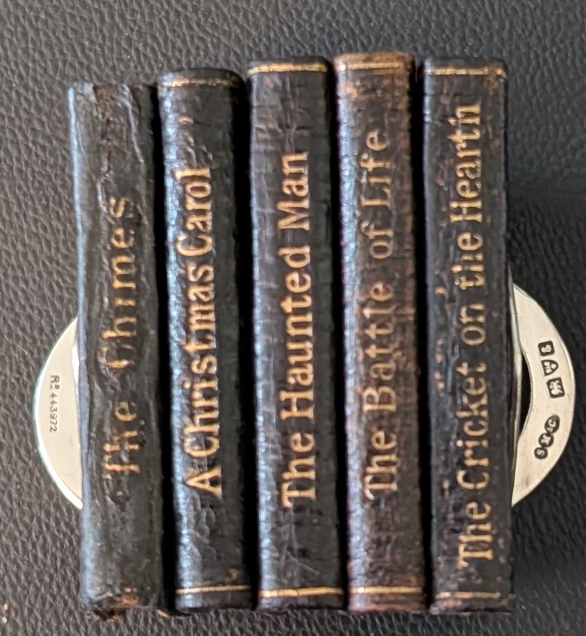 [ MINIATURE INDIA PAPER EDITION CHARLES DICKENS - 5 TITLES ] The Chimes; A Christmas Carol; The Haunted Man; The Battle Of Life; The Cricket On The Hearth .