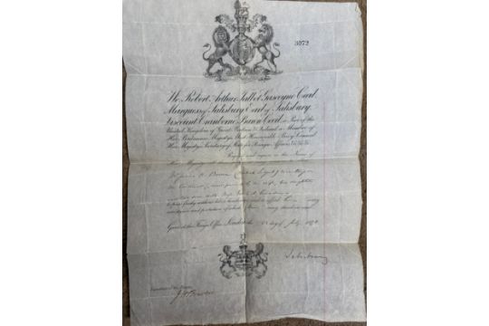 Original Victorian Passport . No. 3072 .