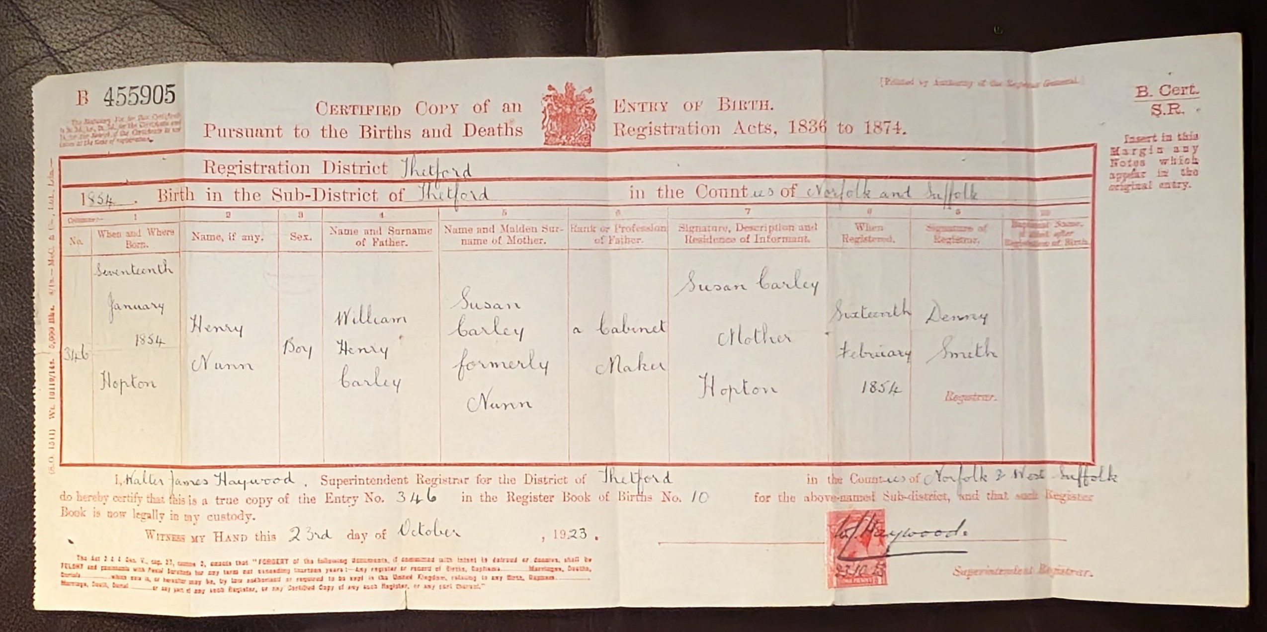 Image for Henry Nunn Carley. Henry Nunn Carley.