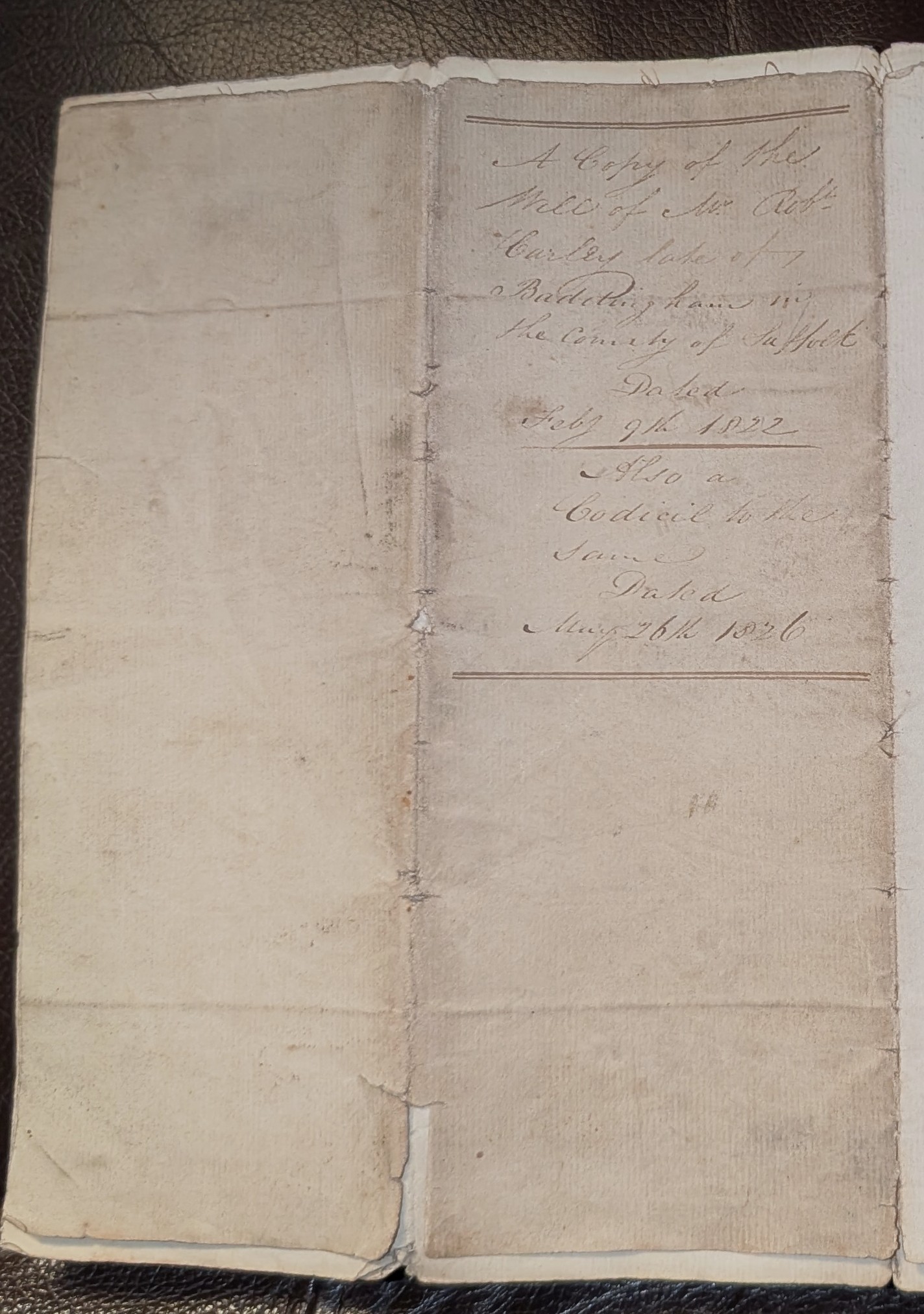 Image for Robert Carley of Baddingham in the County of Suffolk . Robert Carley of Baddingham in the County of Suffolk .